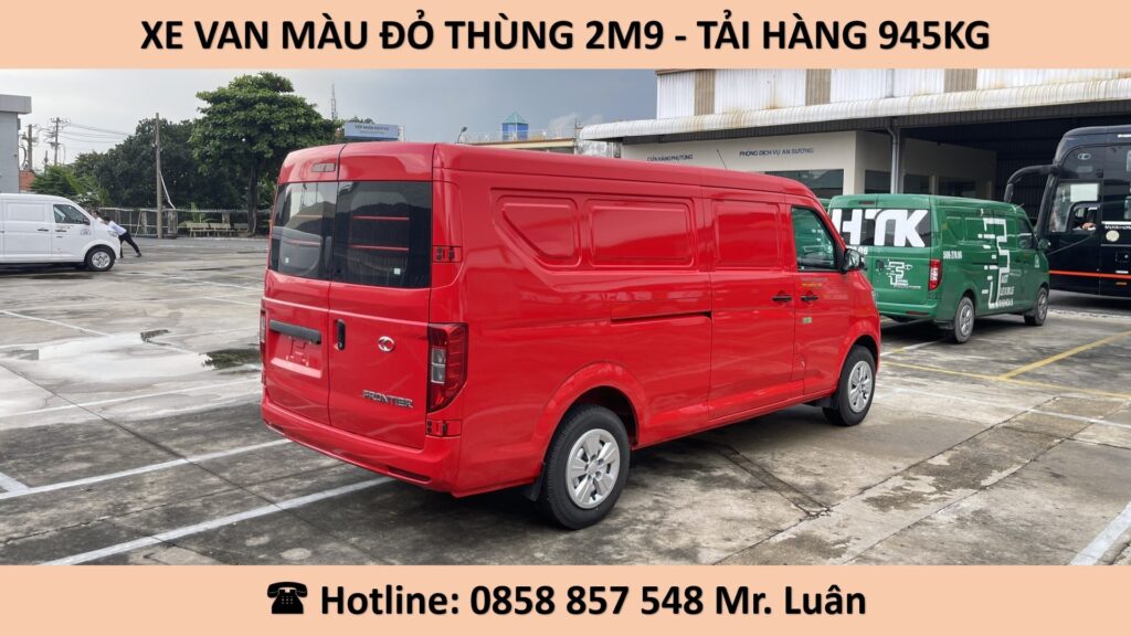 xe van sơn màu đỏ