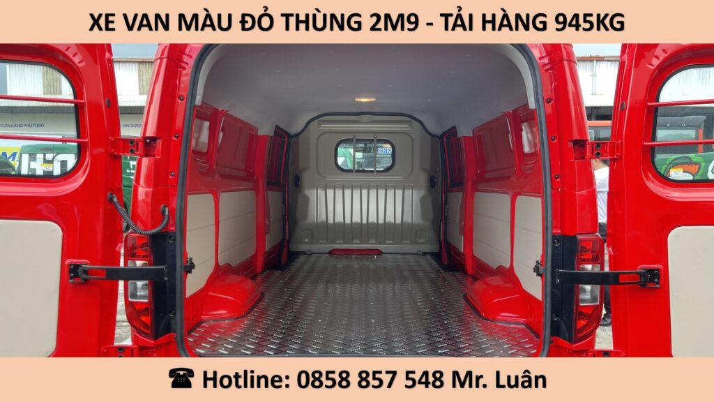xe van sơn màu đỏ