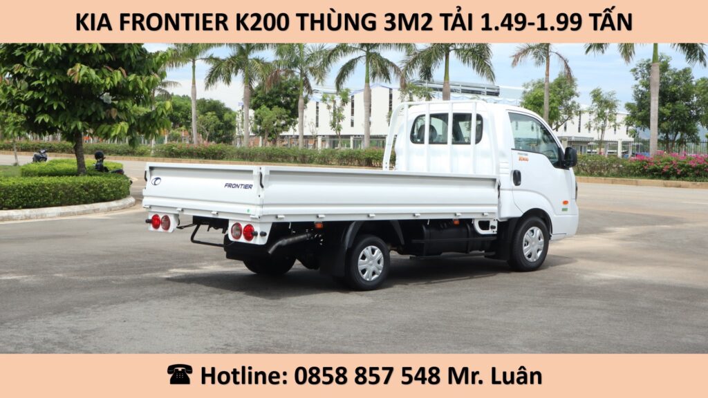 kia frontier k200 thùng lửng 3m2
