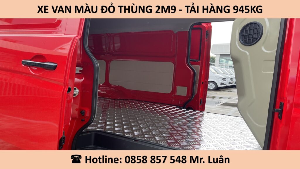 xe van sơn màu đỏ