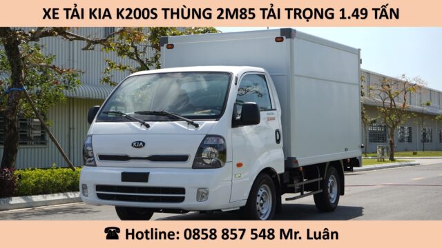 KIA K200S THÙNG KÍN 2M85 TẢI 1.49 TẤN