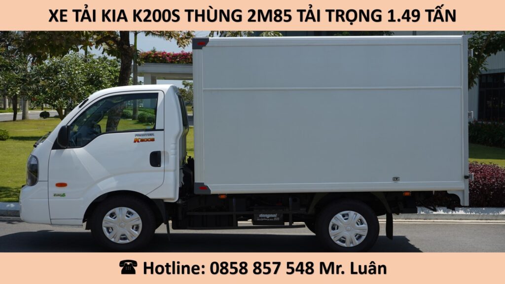 GIÁ KIA K200S THÙNG KÍN 2M85