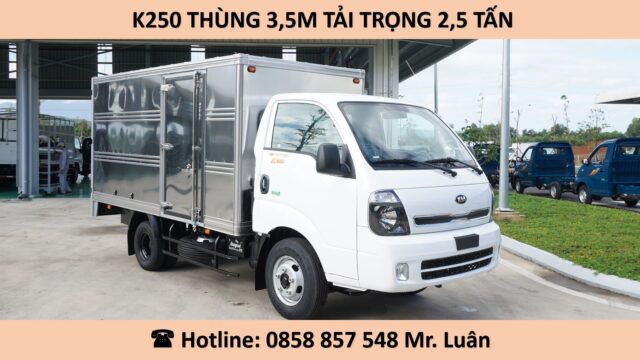 KIA K250 THÙNG KÍN DÀI 3M5 TẢI 2.49 TẤN