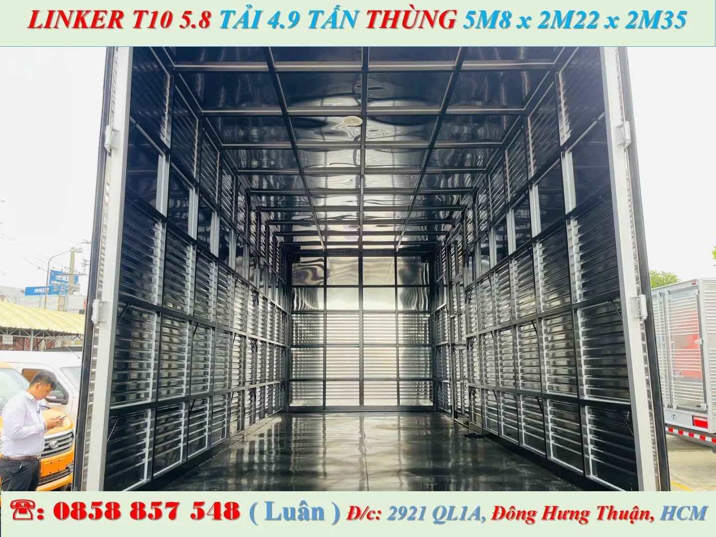 THACO LINKER T10 5.8 THÙNG KÍN 5 TẤN DÀI 5M8 CAO 2M35 - Ảnh 2