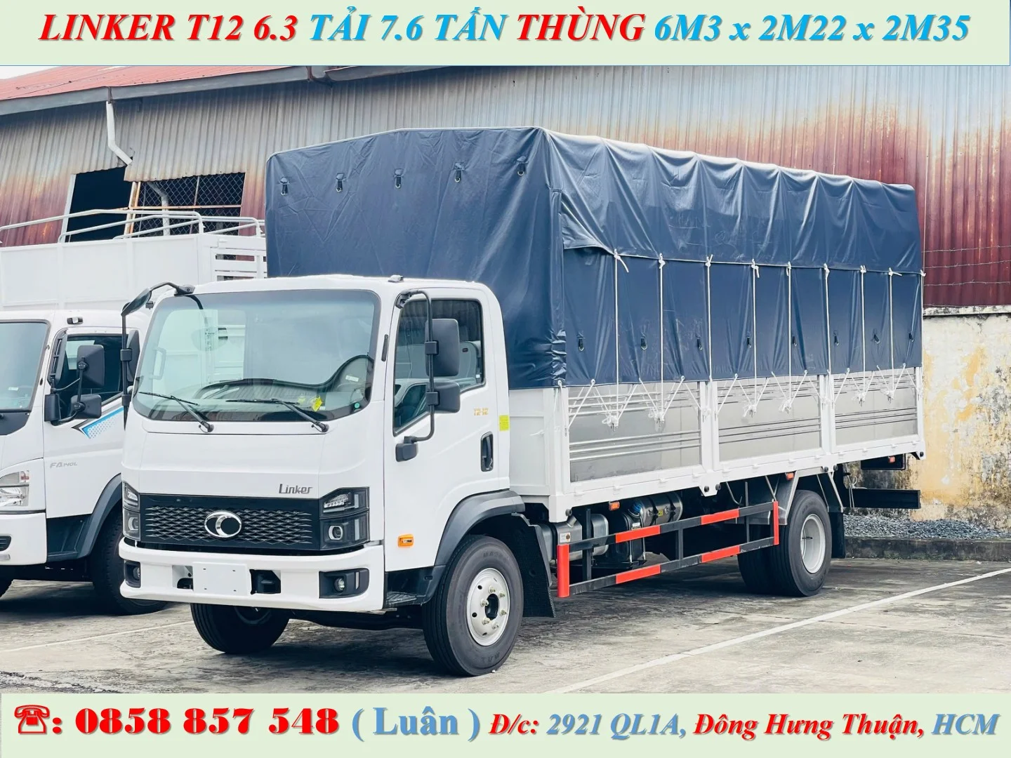 THACO LINKER T12 6.3 MUI BẠT 7 TẤN 7 DÀI 6M3 CAO 2M35 - Ảnh 3