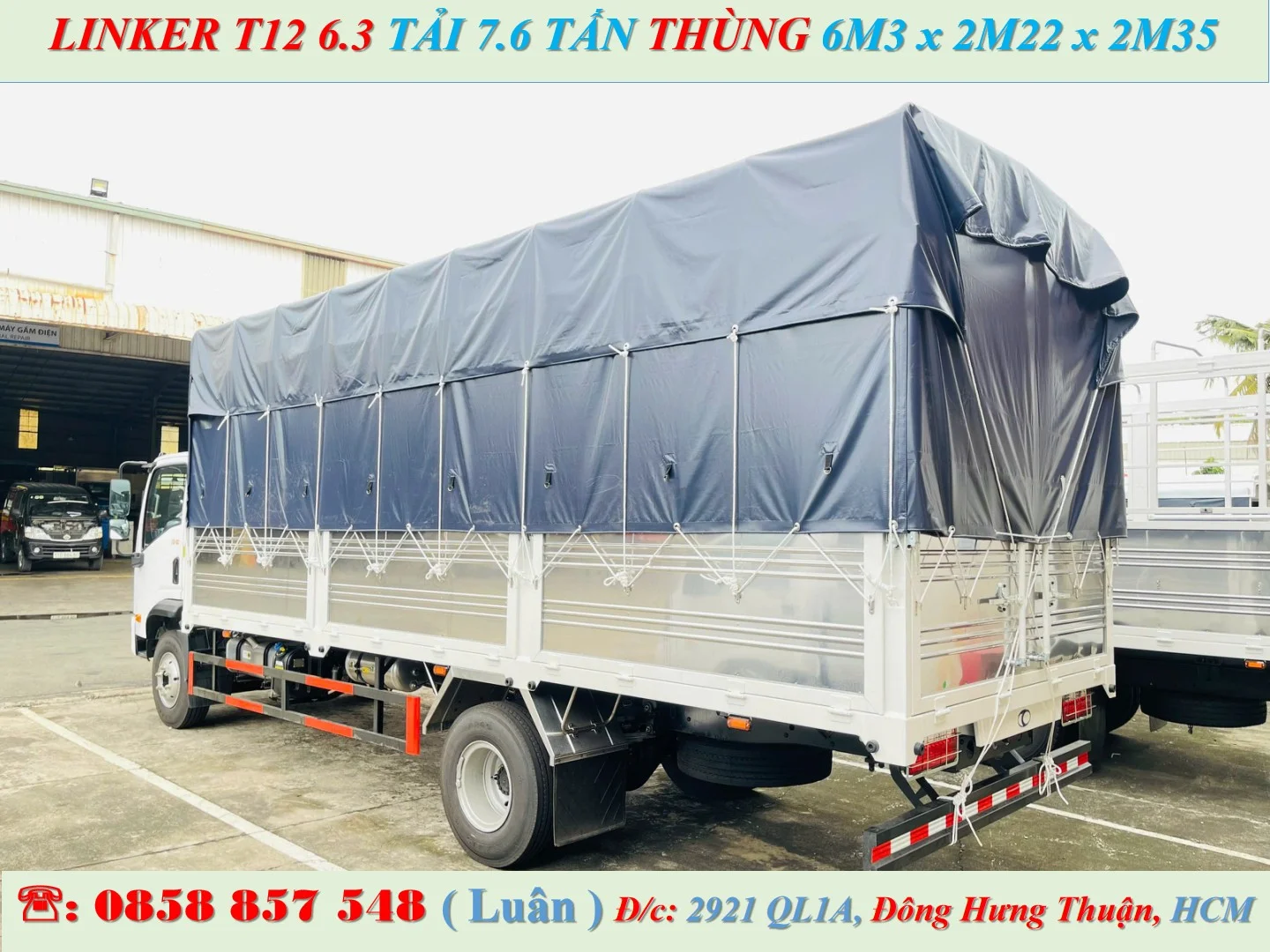 THACO LINKER T12 6.3 MUI BẠT 7 TẤN 7 DÀI 6M3 CAO 2M35 - Ảnh 4