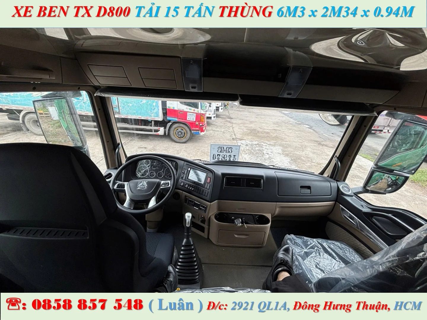 XE BEN HOWO 4 CHÂN THÙNG ĐÚC 14 KHỐI - TX D800 15 TẤN - Ảnh 5
