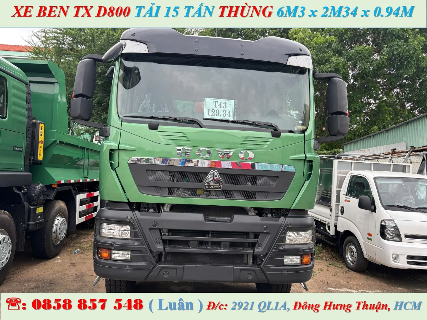 XE BEN HOWO 4 CHÂN THÙNG ĐÚC 14 KHỐI - TX D800 15 TẤN - Ảnh 10