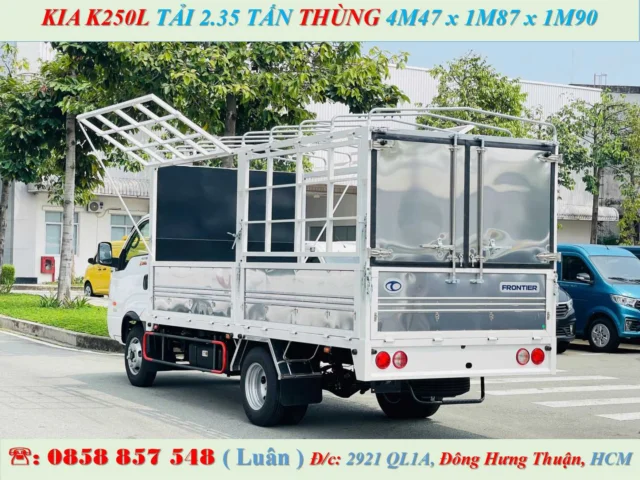 Alternative view of KIA K250L THÙNG BẠT MỞ VỸ DÀI 4M5 CHỞ HÀNG PALLET