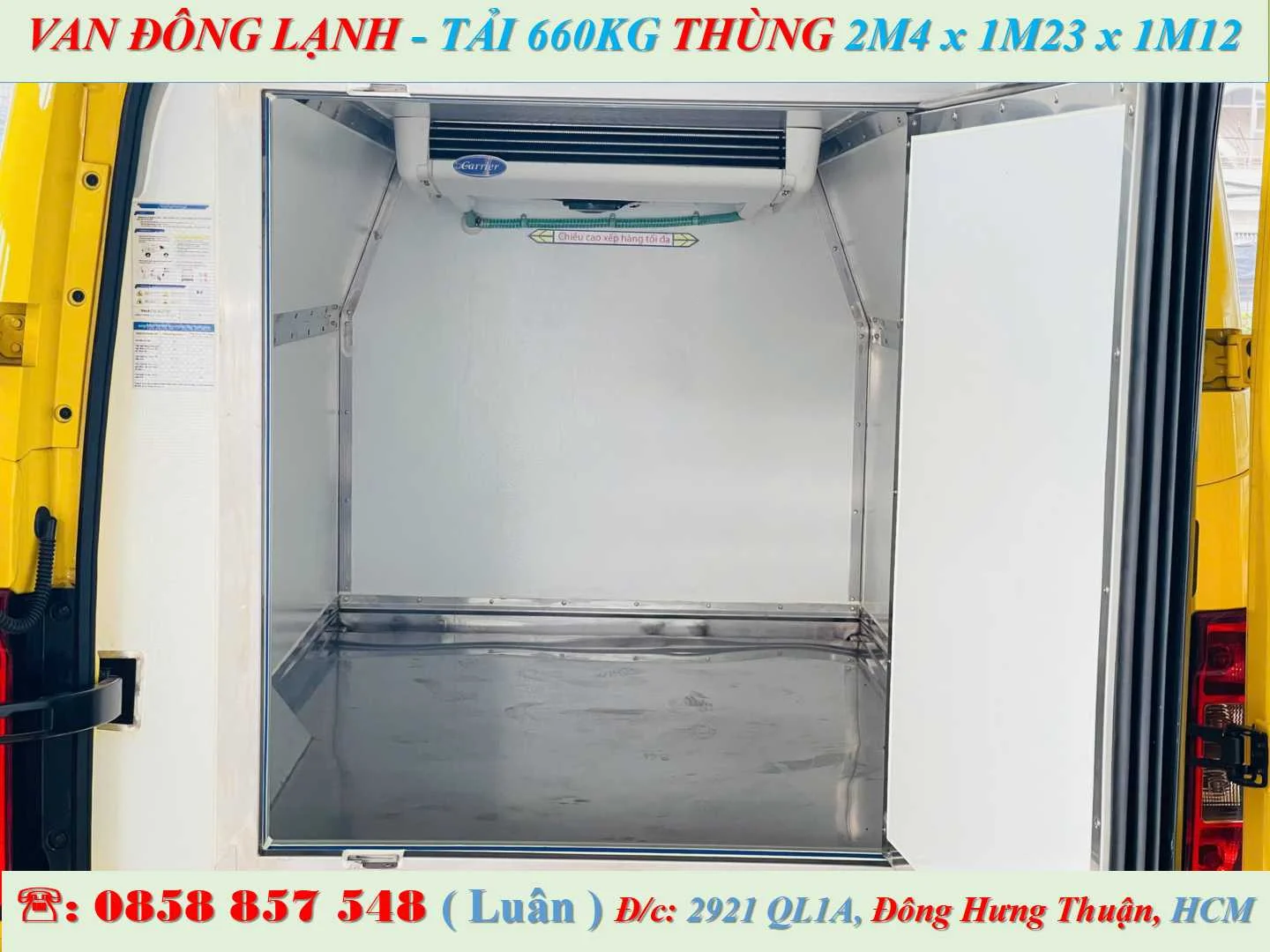 TẢI VAN ĐÔNG LẠNH TF480 THÙNG 2M4 (LẠNH -18 ĐỘ) 660KG - Ảnh 2