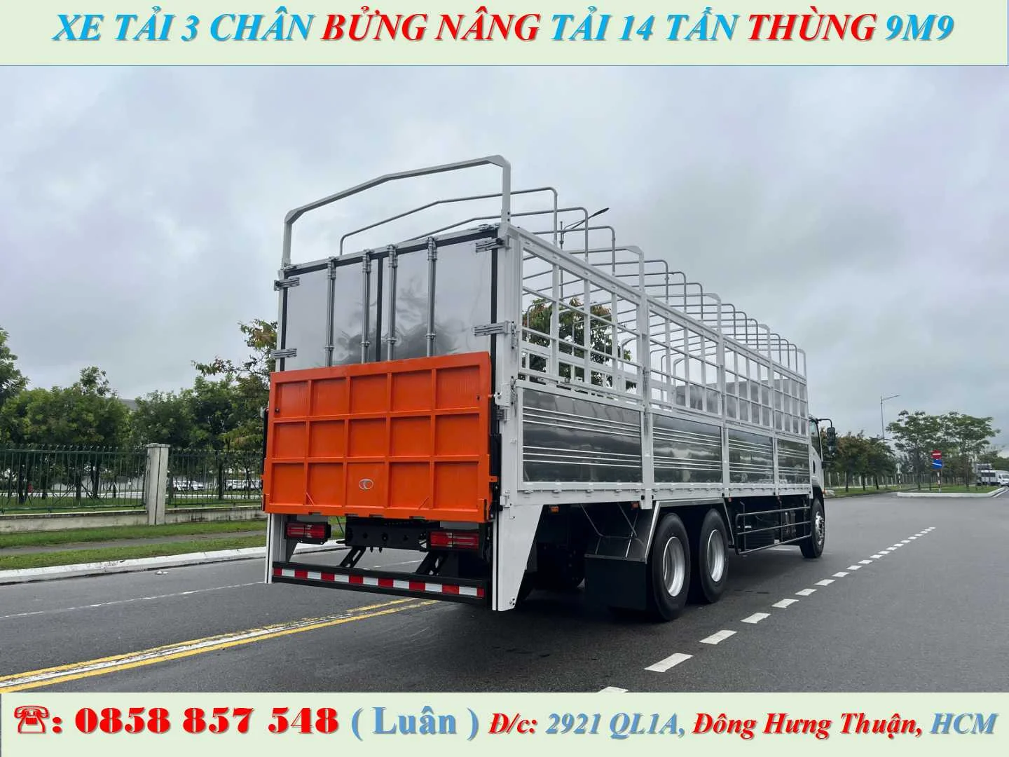 XE TẢI 3 CHÂN BỬNG NÂNG CẦU LẾT THÙNG 9M9 - 14 TẤN - Ảnh 4