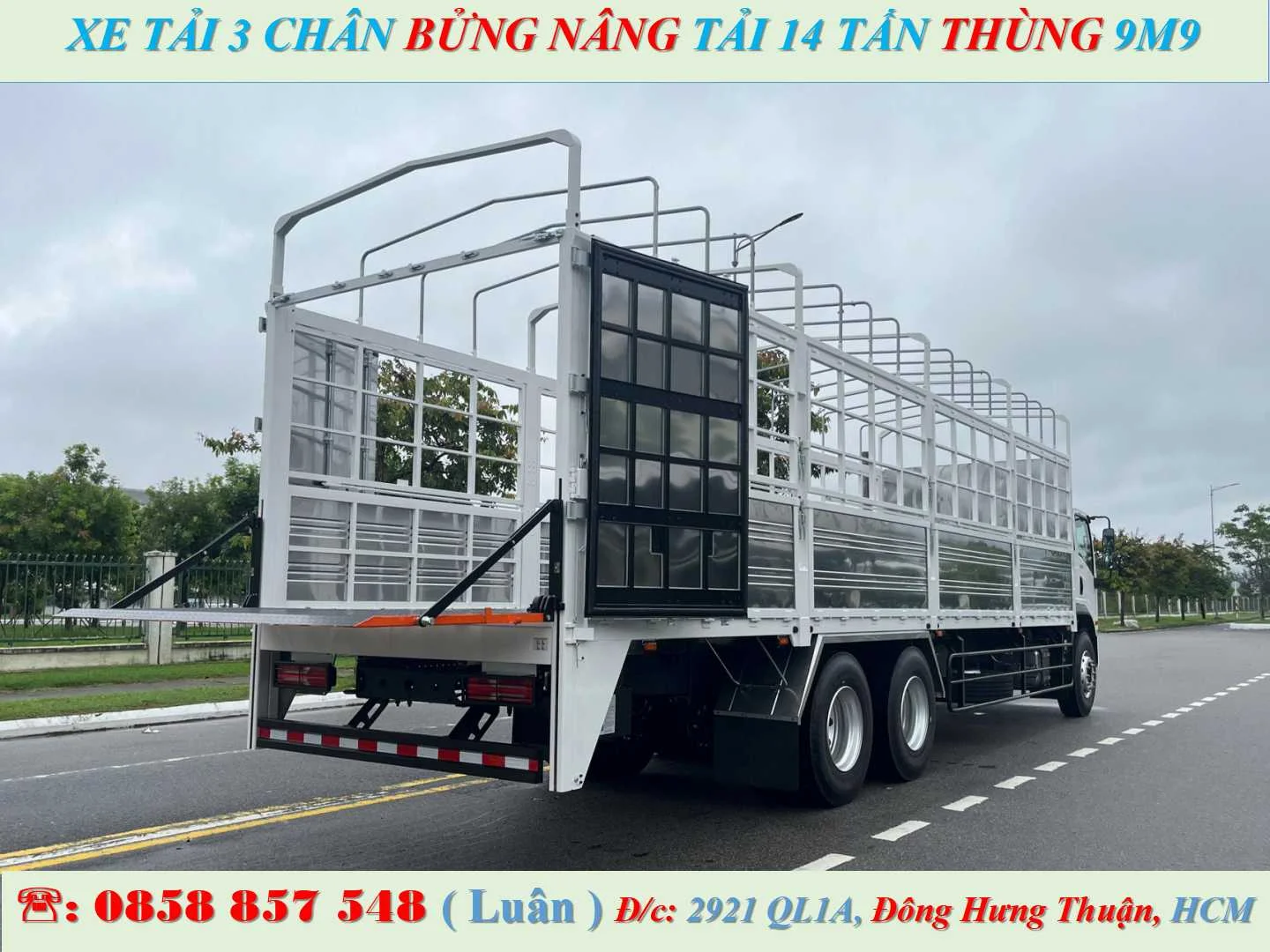 XE TẢI 3 CHÂN BỬNG NÂNG CẦU LẾT THÙNG 9M9 - 14 TẤN - Ảnh 5